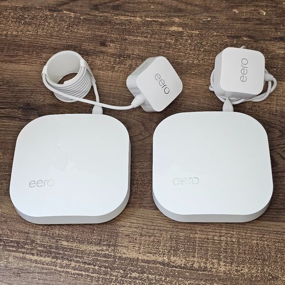 (Set of 2) Amazon Eero Pro Mesh Wifi Router/Extender (2nd gen) B010001 - Picture 1 of 5